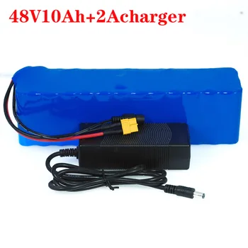 48 литиево-йонна батерия 48 10Ah 1000 W 13S3P Литиево-йонна Батерия За 54,6 В электровелосипед Електрически мотор Скутер с BMS + зарядно устройство 2