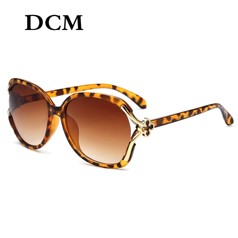 DCM Vintage Слънчеви Очила Дамски Маркови и Дизайнерски Кръгли Слънчеви Очила В Голяма Рамка Люнета De Soleil UV400 Изображение 5