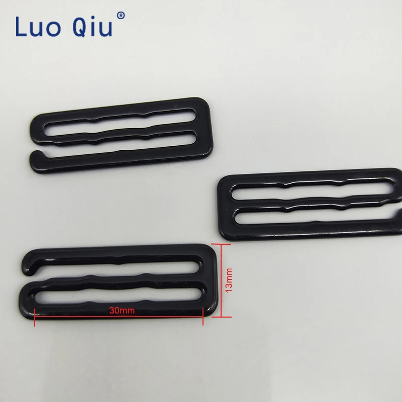 Покрити с черен тип 9 метален прът Ключалката скоби за Регулиране на Бельо, аксесоари САМ на Високо качество на 30 мм, 10 бр./лот Луо Qiu Изображение 5