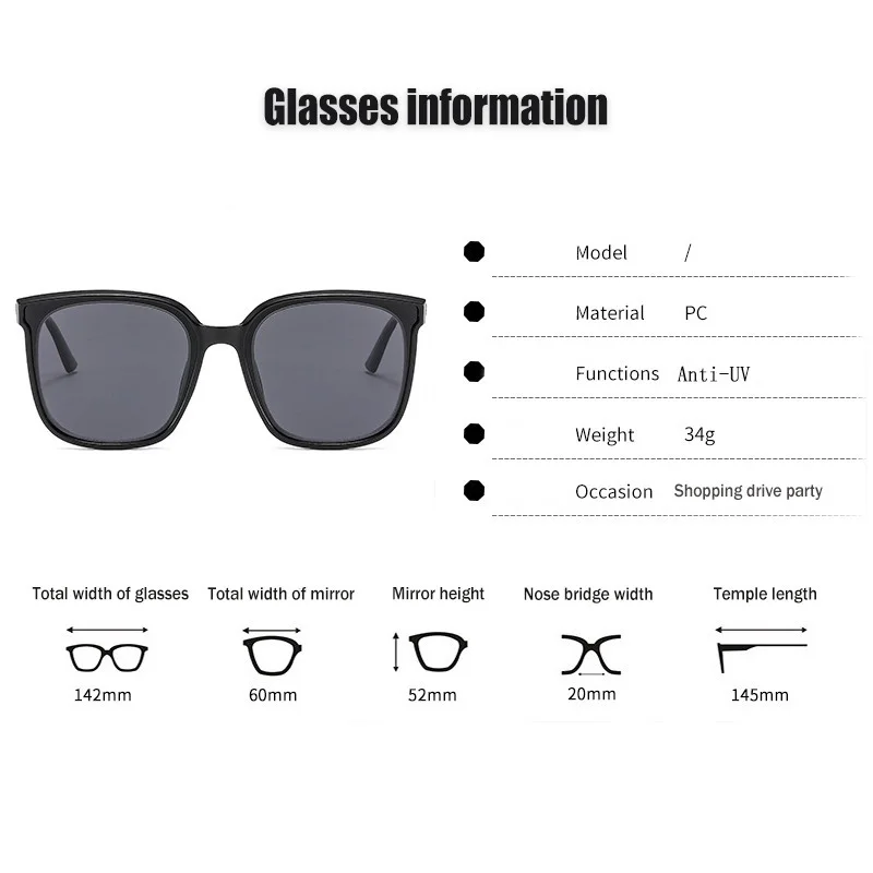 Рецептата 0 -1,0 -1,5 -2,0 -2,5 -3,0 -3,5 -4,0 -6,0 Мъжки Слънчеви очила за късогледство, Модерни Дамски слънчеви Очила за късогледство Изображение 5