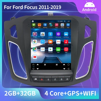 Android 10,0 2din Радиото в автомобила На Ford Focus 3 Mk 3 2011-2019 Стерео Видео Мултимедиен Плейър GPS Навигация Tesla Стил 9,7 ИНЧА 1