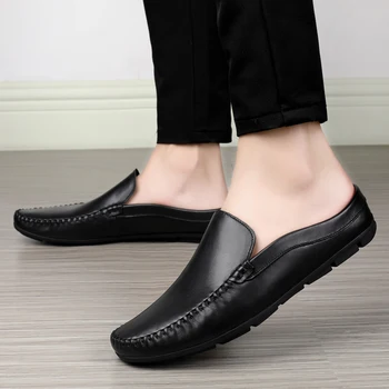 Черни Обувки За Мъже, Мъжки Обувки От естествена Кожа, Ежедневни Луксозни Мъжки Обувки, Модни Zapatos Charol Hombre Erkek Deri Ayakkabi 2