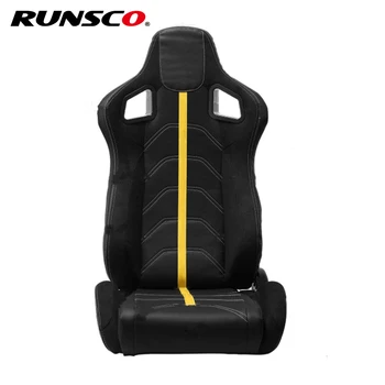 Автомобилни Аксесоари 1БР Състезателни Седалки Регулируеми Черни PVC Сгъваеми Кожени Спортни Седалки С Кофа
