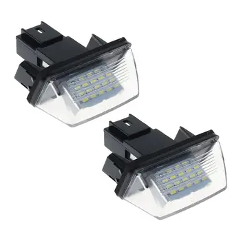 1 Двойка от 18 LED Регистрационен номер Светлини Лампи За Peugeot 206 207 307 308 406 Citroen C3/C4/C5/C6 2