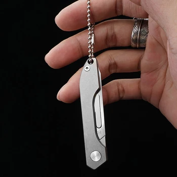 Преносим Многофункционален Сгъваем Нож от Титан EDC Ключодържател Скалпел САМ Джобен Нож За Оцеляване и Къмпинг Ръчни Инструменти Сгъваем Нож 2