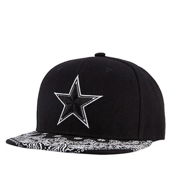 Лятна солнцезащитная шапка с плоска периферия, мъжка бейзболна шапка, мода дива хип-хоп шапка с петолъчна звезда, дамска шапка 1