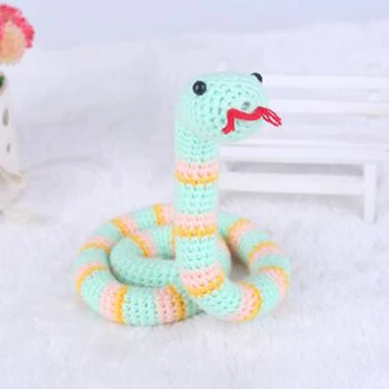Мультяшная Змия Вязаная на една Кука Кукла Комплект за Начинаещи Възрастни се Учат да Плета Плюшена Играчка 1