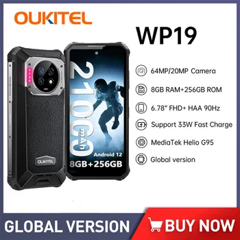 Oukitel WP19 Издръжлив Смартфон Голяма Батерия 21000 ма Мобилен Телефон 64 М Помещение Смартфони, Мобилни Телефони, Отключени Нощно Виждане 1