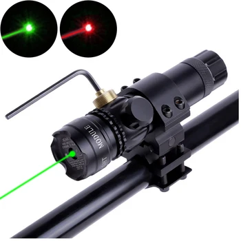 Тактически Ловен Червен/Зелен Лазер Точков Регулируем Мерник 532 nm Червен Лазерна Показалка Мерник на Пушка Рельсовый Багажника Превключвател Налягане Планина 1