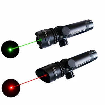 Тактически Ловен Червен/Зелен Лазер Точков Регулируем Мерник 532 nm Червен Лазерна Показалка Мерник на Пушка Рельсовый Багажника Превключвател Налягане Планина 2