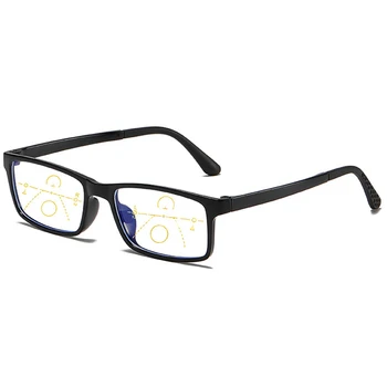 Мъже, Жени Прогресивни Очила За Четене Мультифокальные Бифокални Анти Синя Светлина Увеличителни Пресбиопические Очила + 1,0 ~ + 4,0 2