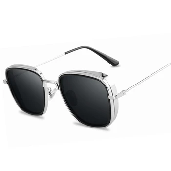 2022 Ретро Steampunk Слънчеви Очила Мъжки Маркови Дизайнерски Парна Пънк Пластмасови и Метални Нови Слънчеви Очила, Мъжки, Женски UV400 Gafas De Sol 1