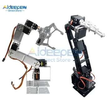 1 комплект ROT3U 6DOF Алуминиев Роботизирана Ръка Робот, Механичен Робот Скоба Нокът Играчки Механичен Улавяне на Манипулатор За Arduino 2
