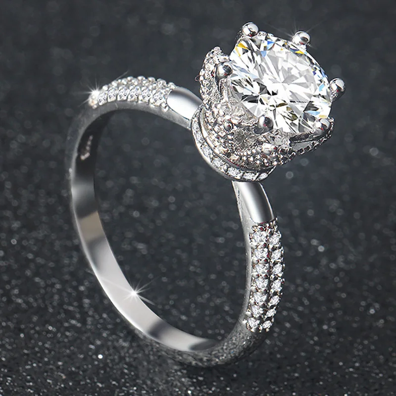 2023 сребърен цвят модерно луксозно годежен пръстен за Сватба, Годеж, за жени и за дами, за влюбени момичета, пръст, бижута moonso R4894 Изображение 1
