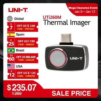 UNIT Тепловизор За Мобилен Телефон UTI260M 256x192 пиксела Термични Камера Ремонт на печатни платки Водопроводна Тръба Откриване Подгряване на Пода 1