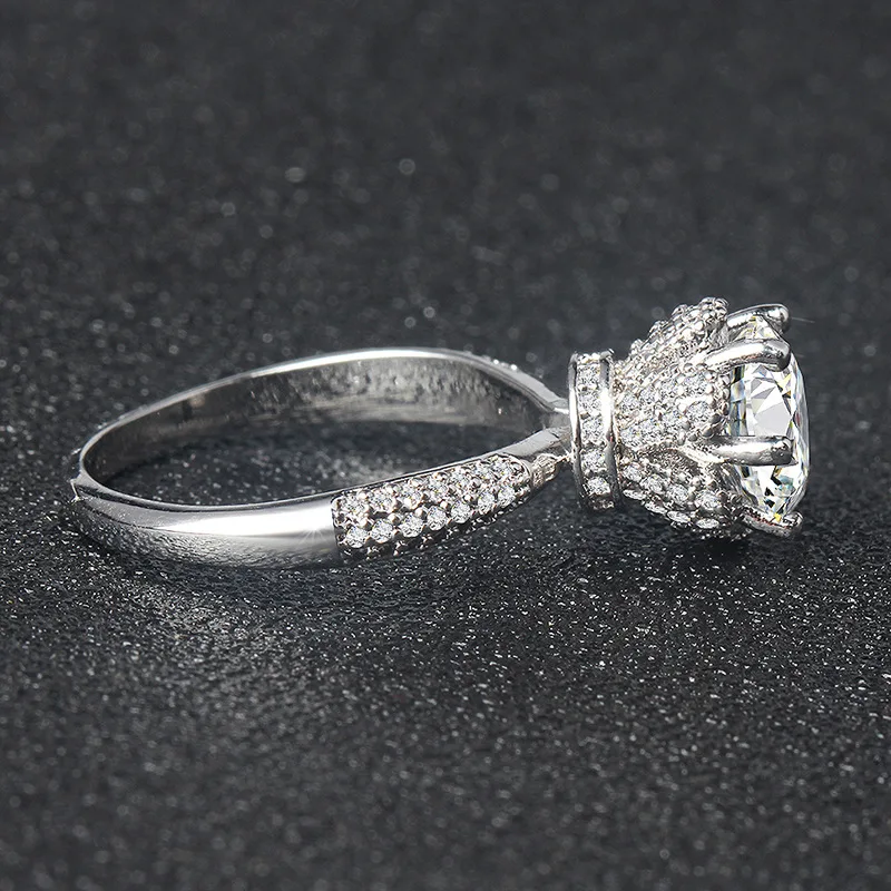 2023 сребърен цвят модерно луксозно годежен пръстен за Сватба, Годеж, за жени и за дами, за влюбени момичета, пръст, бижута moonso R4894 Изображение 5